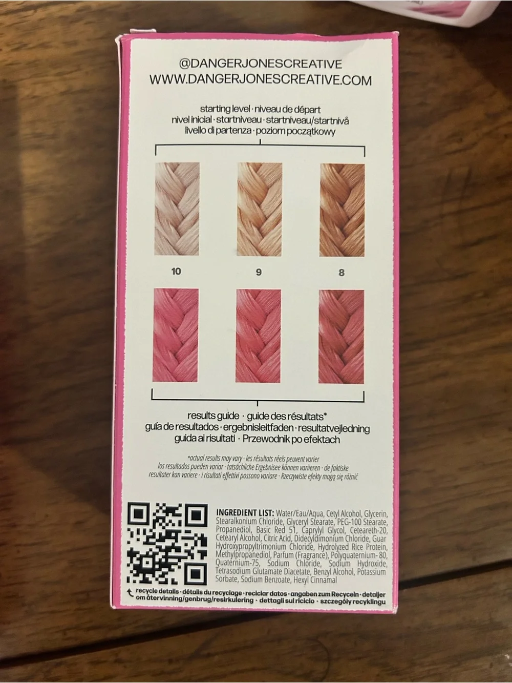 Pink hair dye lot